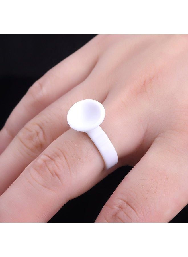 COOSKIN 100pcs Microblading Pigment Glue Rings Tattoo Ink Holder For Semi Permanent Makeup - Image 5