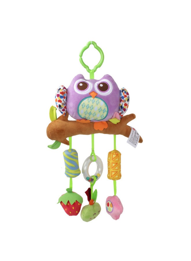 Happy Monkey Baby Plush Toy Lathe Hanging Belt Rattle Bell BB Wind Chime Baby Toy. 17-Color:H031C Elephant