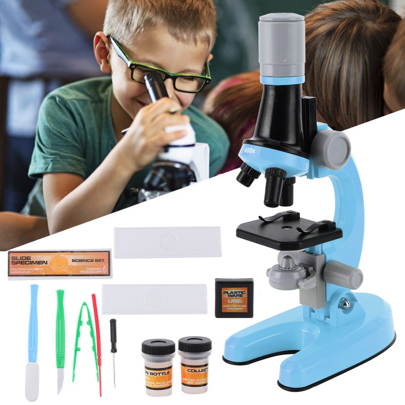 40X‑1200X  High Definition Microscope Monocular Plastic Biological Microscope for ChildBlue - Image 2