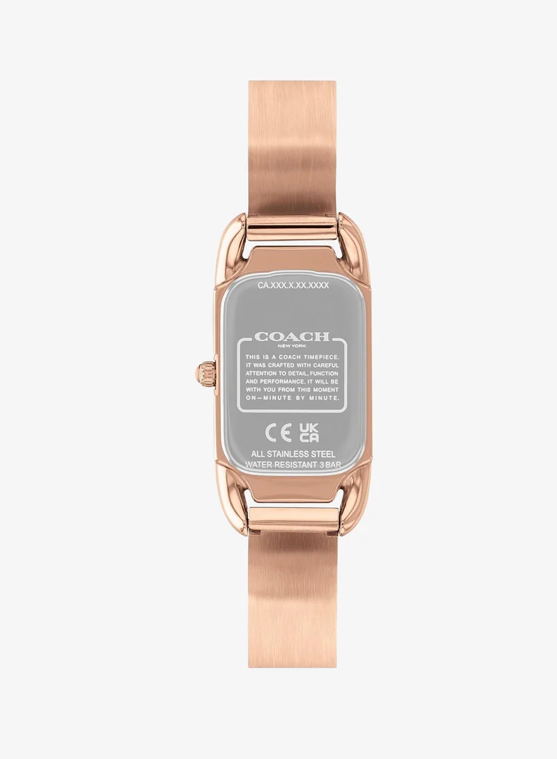 Coach  2-Hand Cadie Collection Quartz Movement Watch For Women With Rose Gold-Tone Stainless Steel Bracelet - 14504197 for Women | Best Price UAE