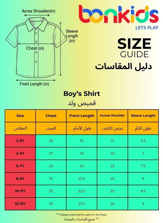 Bonkids Boy's shirts in regular fit pink colour cotton fabric embellished pattern pull over closure woven weave type round collar type round neckline half sleeve length button down upper body wear type suitable for casual occasions – fashion-forward flair for playful moments.