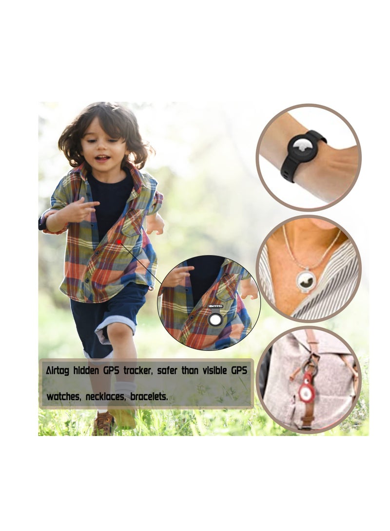 Beauenty Airtag Holder for Kids Hidden-4 Pack Apple Airtag Holder Kids Case,Kids Airtag Holder,The Hidden Air Tags with pin is sutable for Children, Elderly, Backpack,Luggage. - Image 4