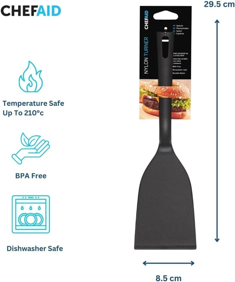 شيف آيد ملعقة تقليب مرنة من النايلون من شيف إيد، خالية من BPA، مناسبة لأواني الطهي غير اللاصقة، جزء من مجموعة أدوات المطبخ - Image 2