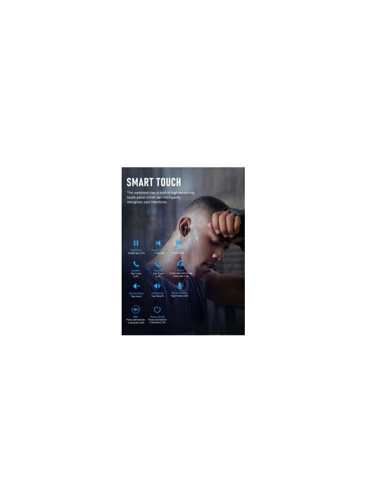 ZIPFORCE - ZIPFORCE True Wireless Earbuds, Fully In-Ear Bluetooth 5.3 Headphones 4-Mics ANC + ENC Clear Call, Bluetooth Earbuds Touch Control 40 Playtime, IPX6 Waterproof TWS, Light-Weight Earphones - Image 1
