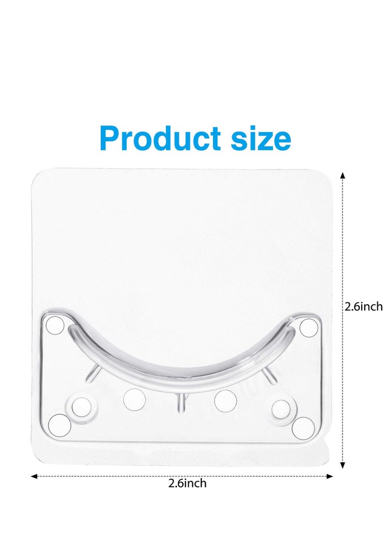 Y&D 6 Piece Adhesive Shower Curtain Rod Holder, Wall Mounted Rods Holder Drill-Free Install, Mount Retainer, No Drilling, Not Include  - Image 2