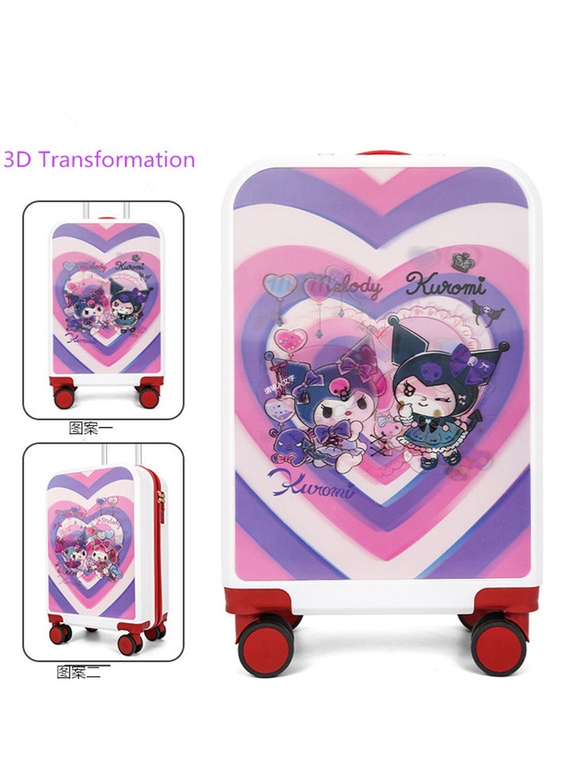 Golden Kids Luggage, 20 Inch Kids Lightweight 3D Trolley Bag, Suitcase with Cartoon Pattern, Travel Gift for Boys and Girls - Image 4