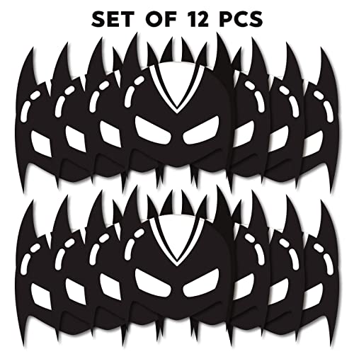 Festiko® Black-Panther Theme Eye Masks (12 Pcs), Super Hero Theme Party Supplies, Return Gifts for Kids, Super Hero Theme Party Items - Image 2