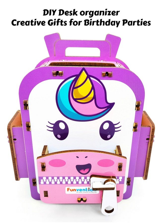 Funvention (Pack of 12) Unicorn DIY Pen Stand 3D Puzzle Birthday Return Gifts Pack for 4+ Years Kids Art and Craft - Image 5