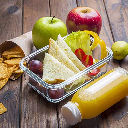 ROY ENTERPRISE Borosilicate Rectangle Glass Food Storage Container With Air Tight Lids - (Set of 3-370 ml, 640 ml, 1040 ml) - Image 5