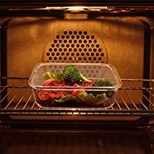 ROY ENTERPRISE Borosilicate Rectangle Glass Food Storage Container With Air Tight Lids - (Set of 3-370 ml, 640 ml, 1040 ml) - Image 2