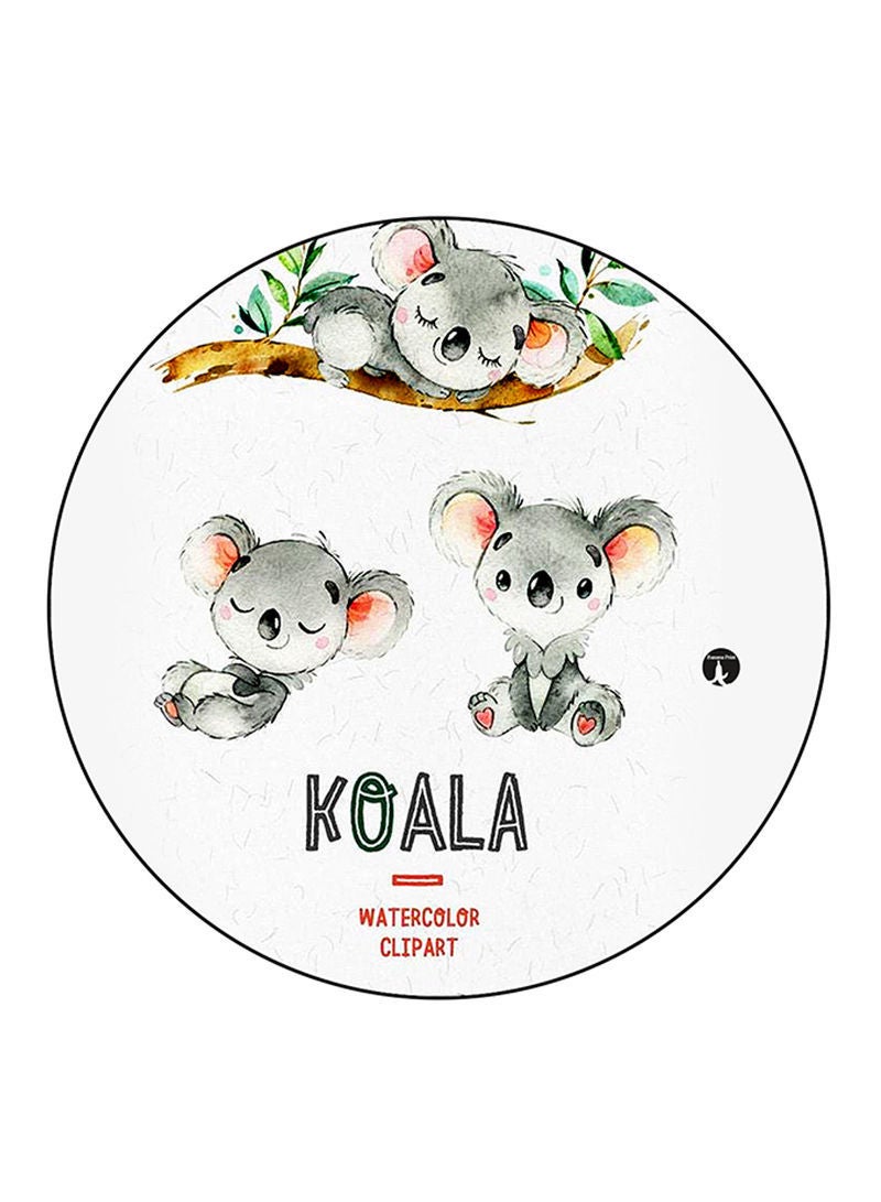 RKN Koala Printed Large Round Pin Badge Multicolour - Image 1