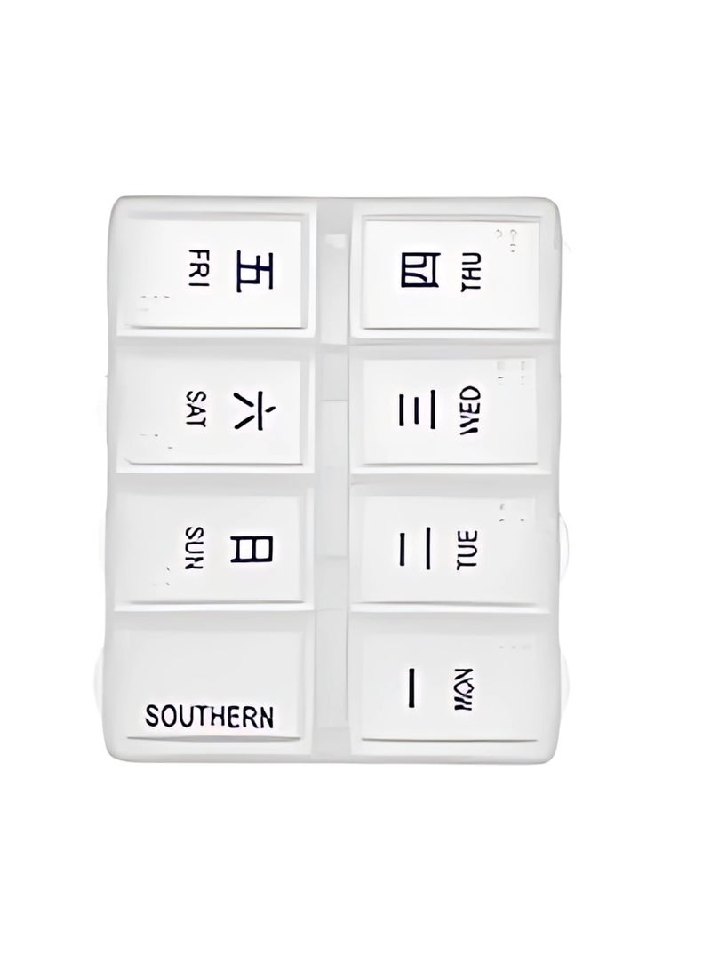 Weekly 7 Days Pill Box Organiser Supplements Vitamins | East to Carry Travel | Home | Office | Transperant | Rectangle - Image 1