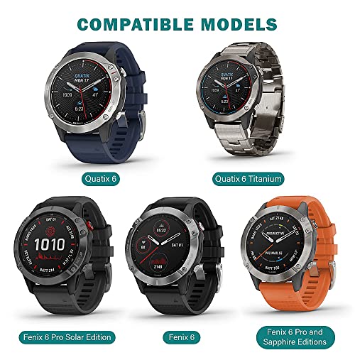 TUSITA تركيب دراجة TUSITA 22 مم QuickFit بتقنية الربع دورة متوافق مع Garmin Fenix 6 Pro وFenix 7 وEpix 2 وQuatix 6 Titanium - Image 2