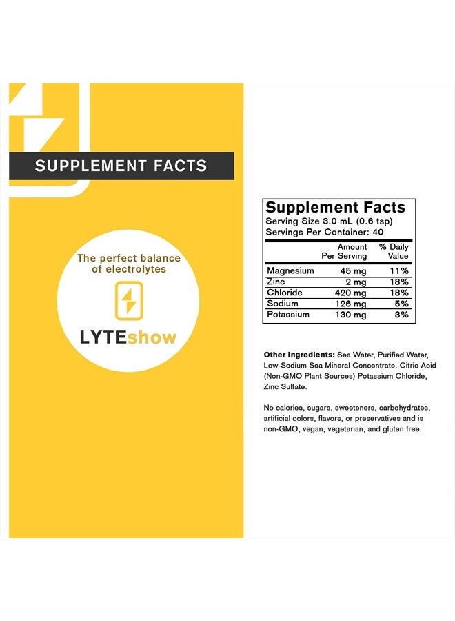 LyteLine قطرات الكهارل LyteShow خالية من السكر لدعم الترطيب والمناعة - 40 حصة - مناسبة للكيتو - زنك ومغنيسيوم لإعادة الترطيب السريع، التمرين، استعادة العضلات والطاقة - نباتي - Image 4