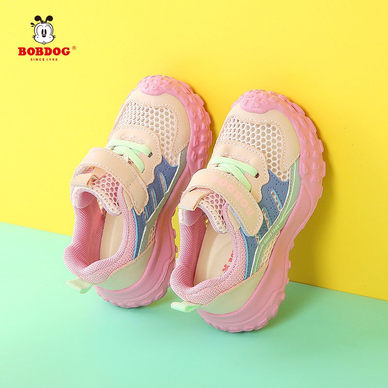 Babudou Girls And Boys Sports Shoes Children'S Single Mesh Breathable Casual Shoes For Middle And Large Children Soft Sole Lightweight Running Shoes - Image 5