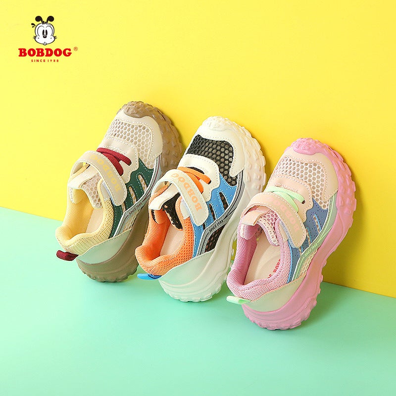 Babudou Girls And Boys Sports Shoes Children'S Single Mesh Breathable Casual Shoes For Middle And Large Children Soft Sole Lightweight Running Shoes - Image 3