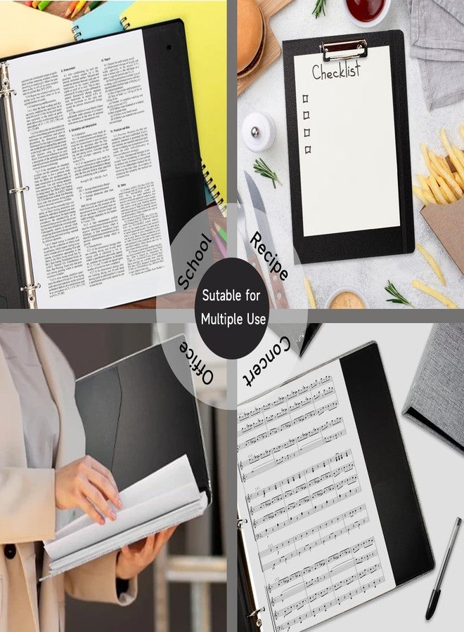 Cherrich Three Ring Binder with Clipboard, Linen Cover Clipboard Binder 1 Inch for Letter Size, 2 Interior Pockets Paper for Organization of School, Business and Home - Image 5
