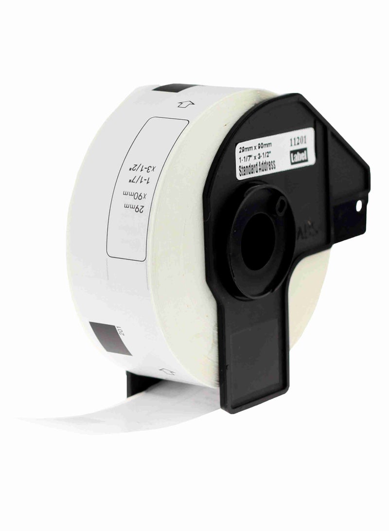 SKY DK11201 29mm x 90mm  400 labels per roll White Standard Address size for Brother QL Series Label Printers - Image 1