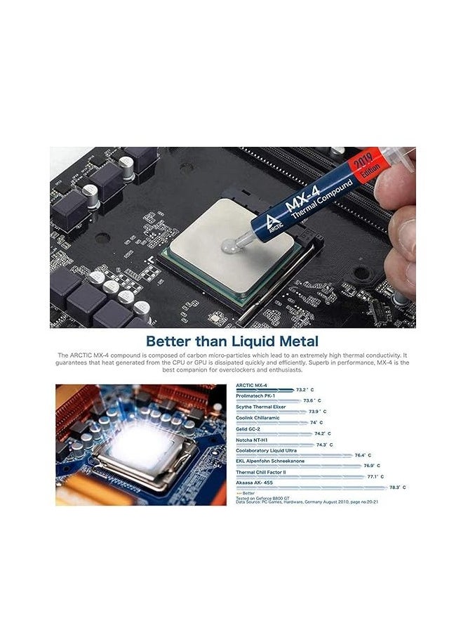 Generic ARCTIC MX-4 CPU Grease, 4g High Thermal Grease, 2019 New Version, Improved Thermal Diffusion Efficiency for CPU/GPU, Low Thermal Resistance, Low Viscosity, Long Term Non-Cure, Non-Conductive,  - Image 5