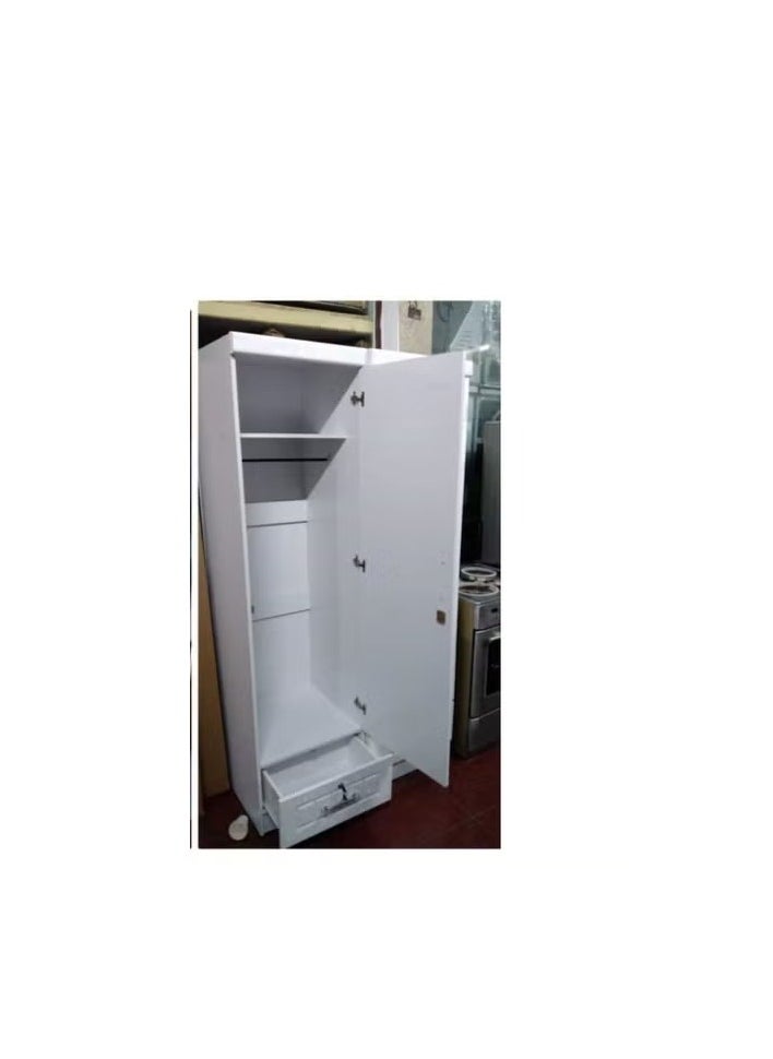 Galaxy Design Galaxy Design Single Door Cupboard with Mirror GDF-NAD711 White  - Image 2