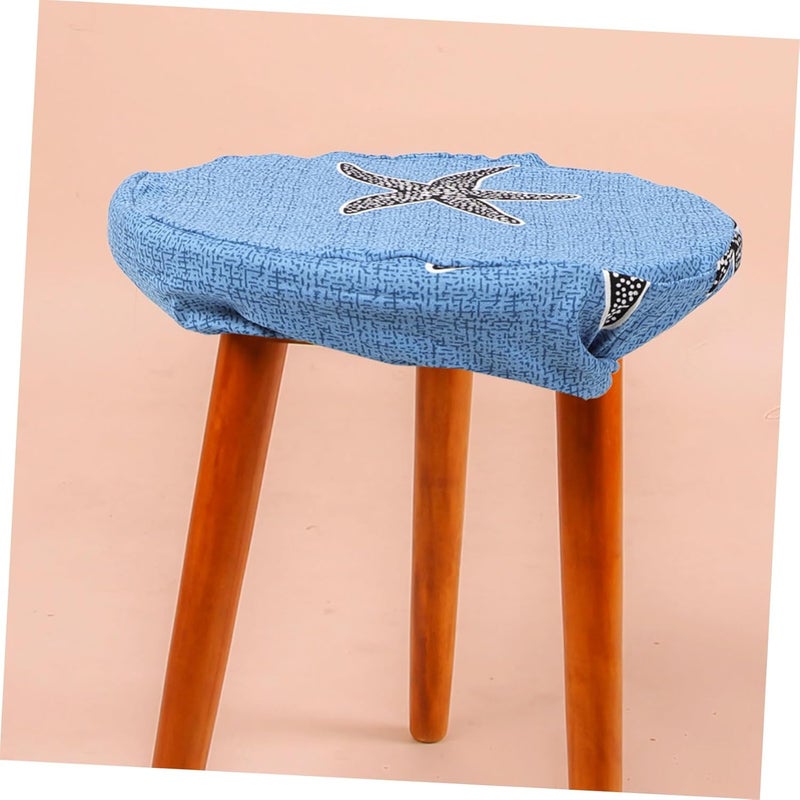 2pcs Elastic Round Stool Seat Covers, Stretchable Removable Bar Stool Protector, Printed Spandex Slipcovers for Dining, Kitchen, Bistro and Counter Chairs - Image 5