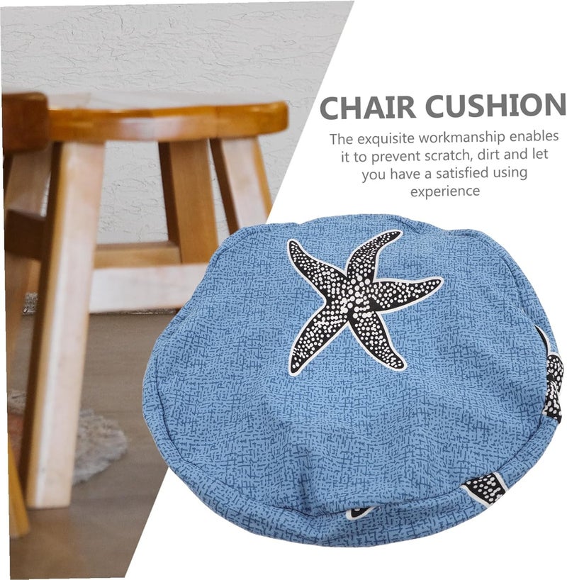 2pcs Elastic Round Stool Seat Covers, Stretchable Removable Bar Stool Protector, Printed Spandex Slipcovers for Dining, Kitchen, Bistro and Counter Chairs - Image 3
