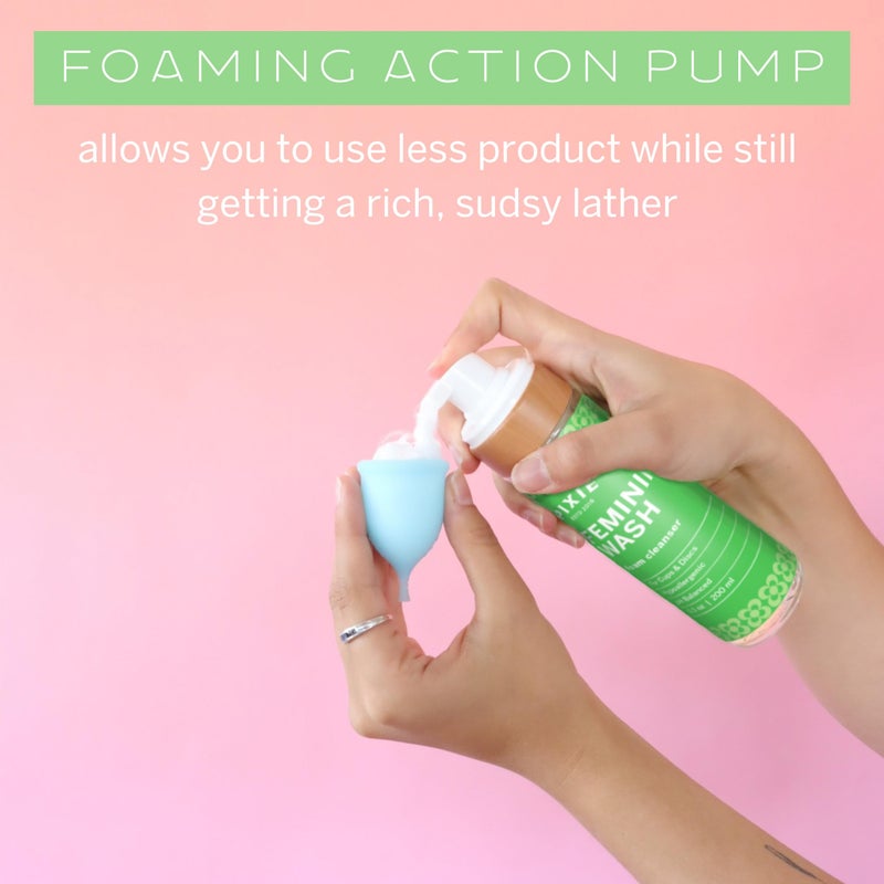 Pixie Cup غسول كوب الحيض - منظف رغوي - مكونات عضوية وطبيعية - المزيد من الغسول في الزجاجة مقارنة بأي علامة تجارية أخرى - الطريقة الصحية والأكثر أمانًا لتعقيم كوب الحيض الخاص بك - Image 4