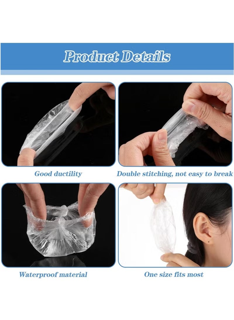 100 قطعة من أغطية الأذن الواقية المرنة للاستعمال مرة واحدة، أغطية أذن لمياه الدش، كبيرة لصبغ الشعر، الدش، أغطية أذن الاستحمام، المنتجعات الصحية للاستخدام المنزلي في الفندق وصالون الشعر - Image 4