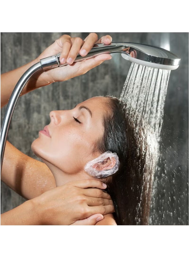 100 قطعة من أغطية الأذن الواقية المرنة للاستعمال مرة واحدة، أغطية أذن لمياه الدش، كبيرة لصبغ الشعر، الدش، أغطية أذن الاستحمام، المنتجعات الصحية للاستخدام المنزلي في الفندق وصالون الشعر - Image 5