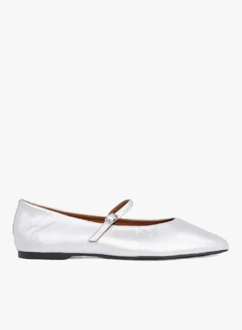 Leather Mary Jane Ballerinas