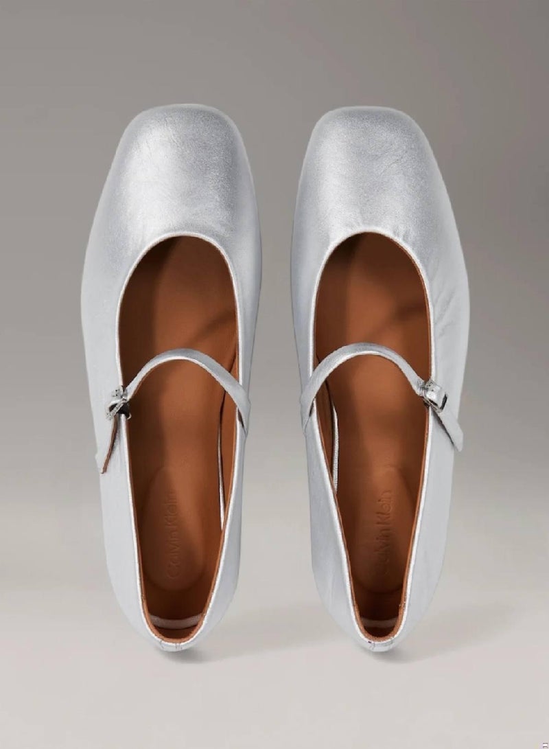 CALVIN KLEIN Leather Mary Jane Ballerinas - Image 3