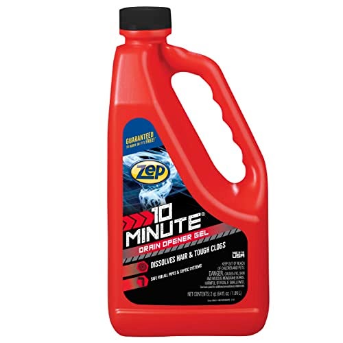ZEP 10 Minute Drain Opener Gel 64 Ounce - ZHCR64NG - Commercial Strength, Fast Acting and Safe for All Pipes - Image 1