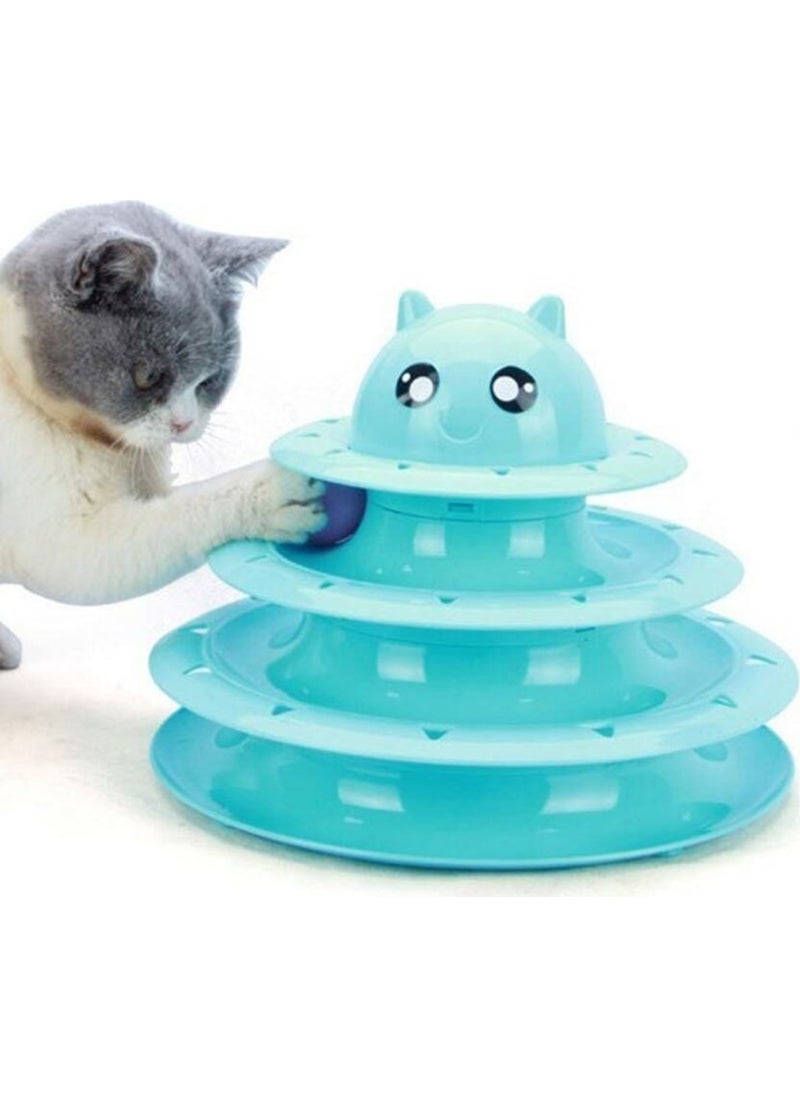 Buffer - Tower Of Tracks Fun Three-Storey Cat Toy Set Cat Game - Image 1
