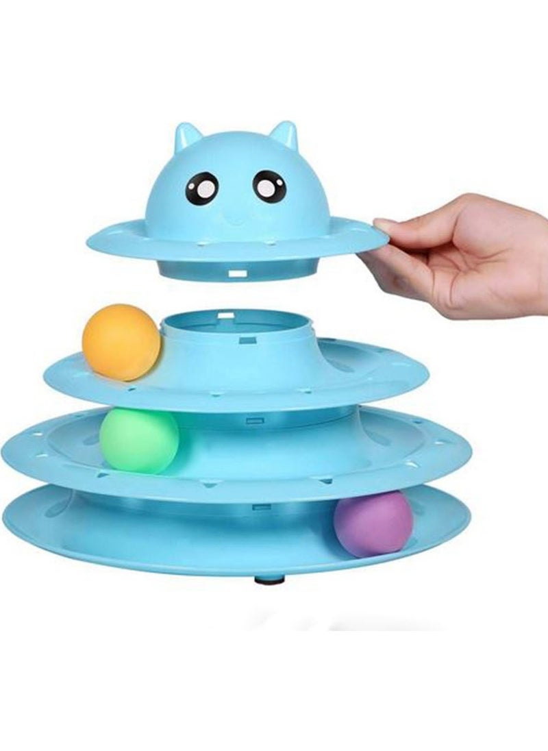 Buffer - Tower Of Tracks Fun Three-Storey Cat Toy Set Cat Game - Image 1