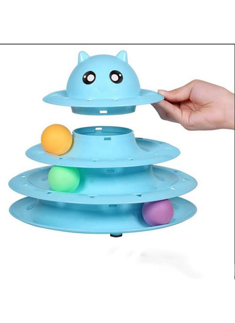 Buffer - Tower Of Tracks Fun Three-Storey Cat Toy Set Cat Game - Image 1