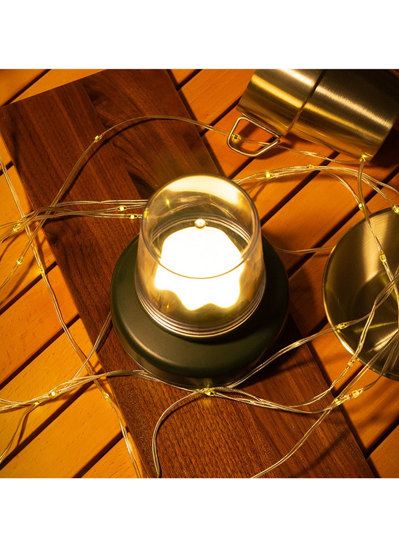 CMGTYYD - Portable Camping String Lights Led Camping String Lights 2 in 1 Camping Lantern 32.8ft Camping String Lights, Camping Lantern with Lighting Modes, Rechargeable Outdoor String Lights for Outdoor - Image 1