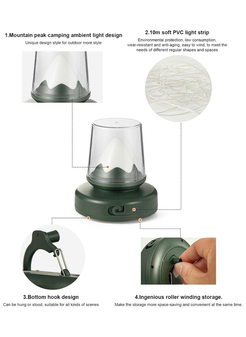 CMGTYYD - Portable Camping String Lights Led Camping String Lights 2 in 1 Camping Lantern 32.8ft Camping String Lights, Camping Lantern with Lighting Modes, Rechargeable Outdoor String Lights for Outdoor - Image 1