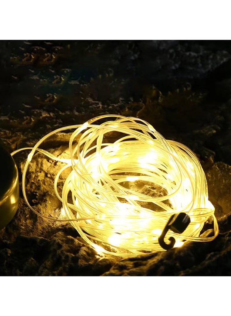 CMGTYYD - Portable Camping String Lights Led Camping String Lights 2 in 1 Camping Lantern 32.8ft Camping String Lights, Camping Lantern with Lighting Modes, Rechargeable Outdoor String Lights for Outdoor - Image 1