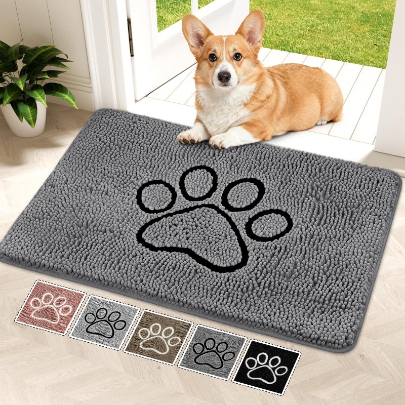 Bcoimo Super Absorbent Dog Door Mat, 36"*24" Anti Slip Mat for Muddy Paws, Pet Rugs for Dirty Paws Washable That Absorbs Moisture and Dirt, for Dog Cage and Pet Resting Carpet - Image 1