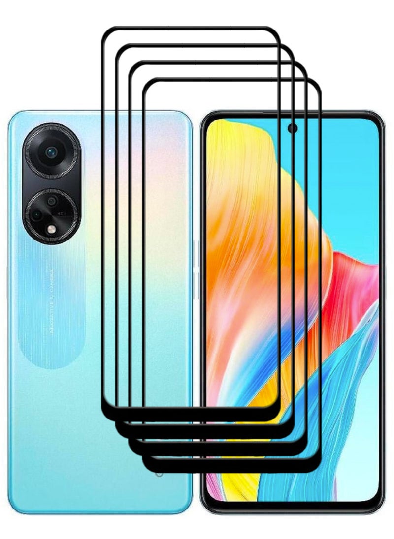ACLIX 4 Pieces Antistatic ESD Dustproof Premium Quality High Definition Tempered Glass Screen Protector Designed For Oppo A98 - Image 1