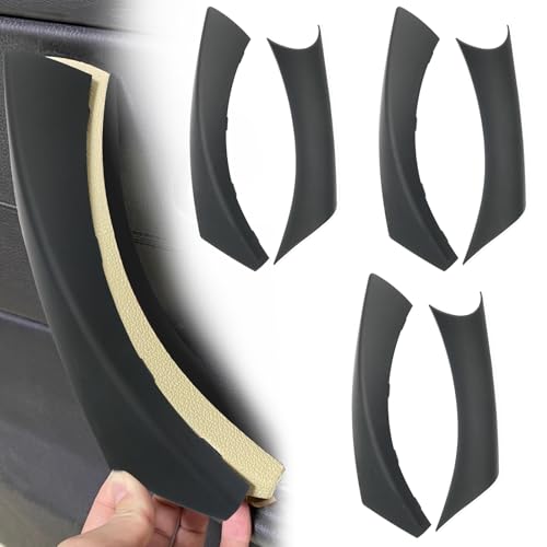 BJchiwu 6PCS/Set Interior Inner Inside Door Pull Sticky Handle Cover for BMW 3 Series E90/E91/E92/E93 320 325 328 335 330 M3 (2004-2011) Left and Right Passenger Side (Black) - Image 4
