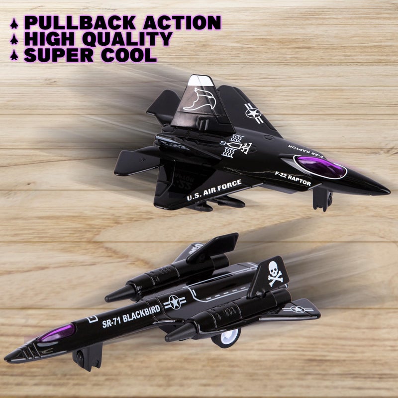 ArtCreativity Diecast Stealth Bomber Toy Jets with Pullback Mechanism, Set of 4 B-2 Spirit Bombers, Diecast Metal Jet Plane Airplane Toys, B2 Bomber Model, Military Cake Decorations, Aviation Party - Image 4