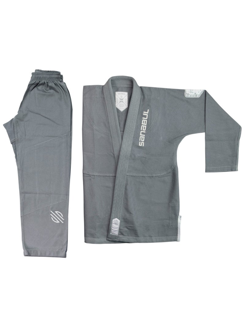 Sanabul  Future Legends Bjj Gi For Kids | Premium Youth Brazilian Jiu Jitsu Gi With Free White Belt | Lightweight & Durable Jiu Jitsu Kimono For Children And Youth (Silver/White, K0)  - Image 4