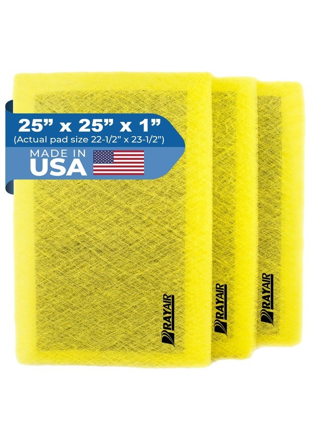 RAYAIR SUPPLY 25x25 Replacement Filter Pads Compatible with Air Ranger Air Cleaner 25x25 (3 Pack) YELLOW - Image 2
