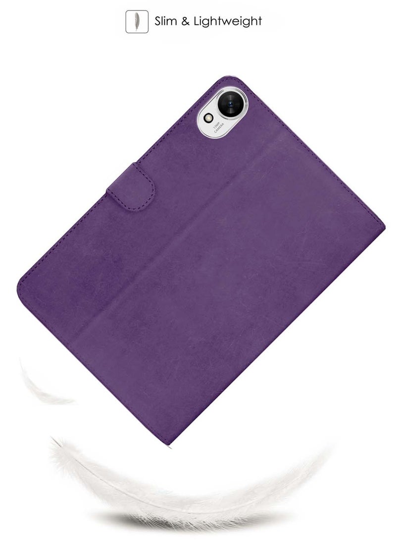 Wtech Huawei MatePad 11.5 S 2024 (11.5 Inch) PU Leather Magnetic Closure Flip Case Cover - Purple - Image 3