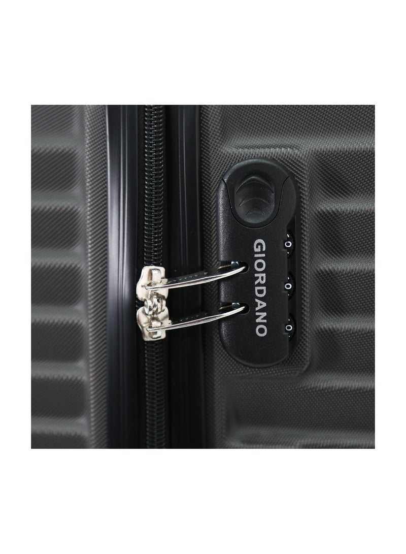 GIORDANO Giordano ABS Hardside Luggage Trolley Bag 3-Piece Set – Grey – 20"/24"/28"  - Image 4