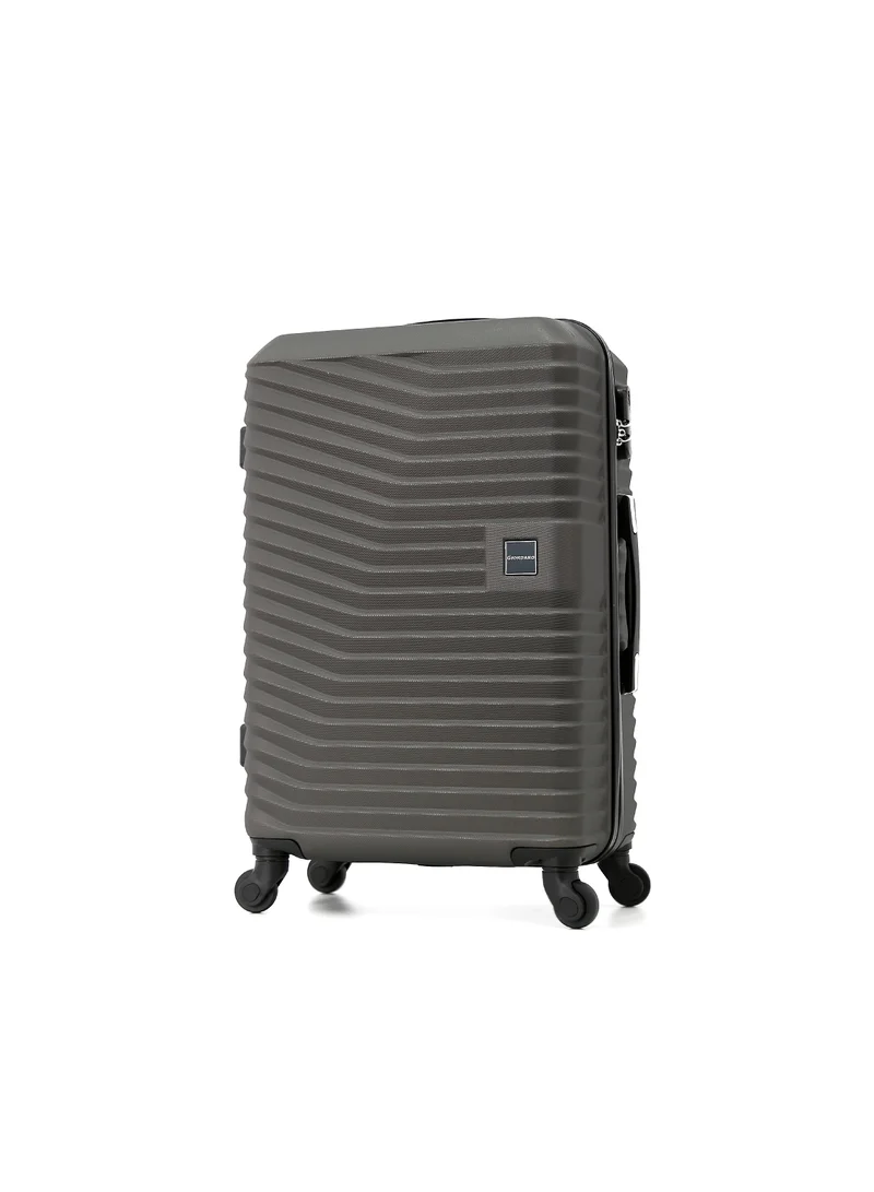 GIORDANO Giordano ABS Hardside Luggage Trolley Bag 3-Piece Set – Grey – 20"/24"/28"