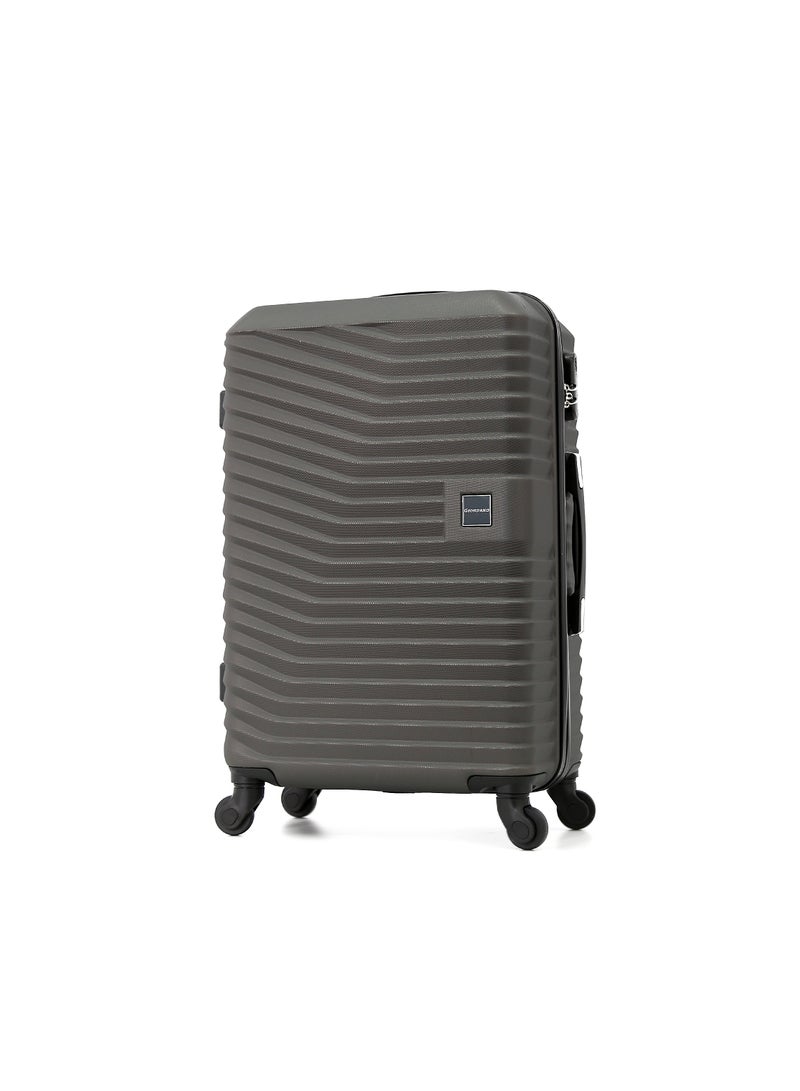 GIORDANO Giordano ABS Hardside Luggage Trolley Bag 3-Piece Set – Grey – 20"/24"/28"  - Image 2