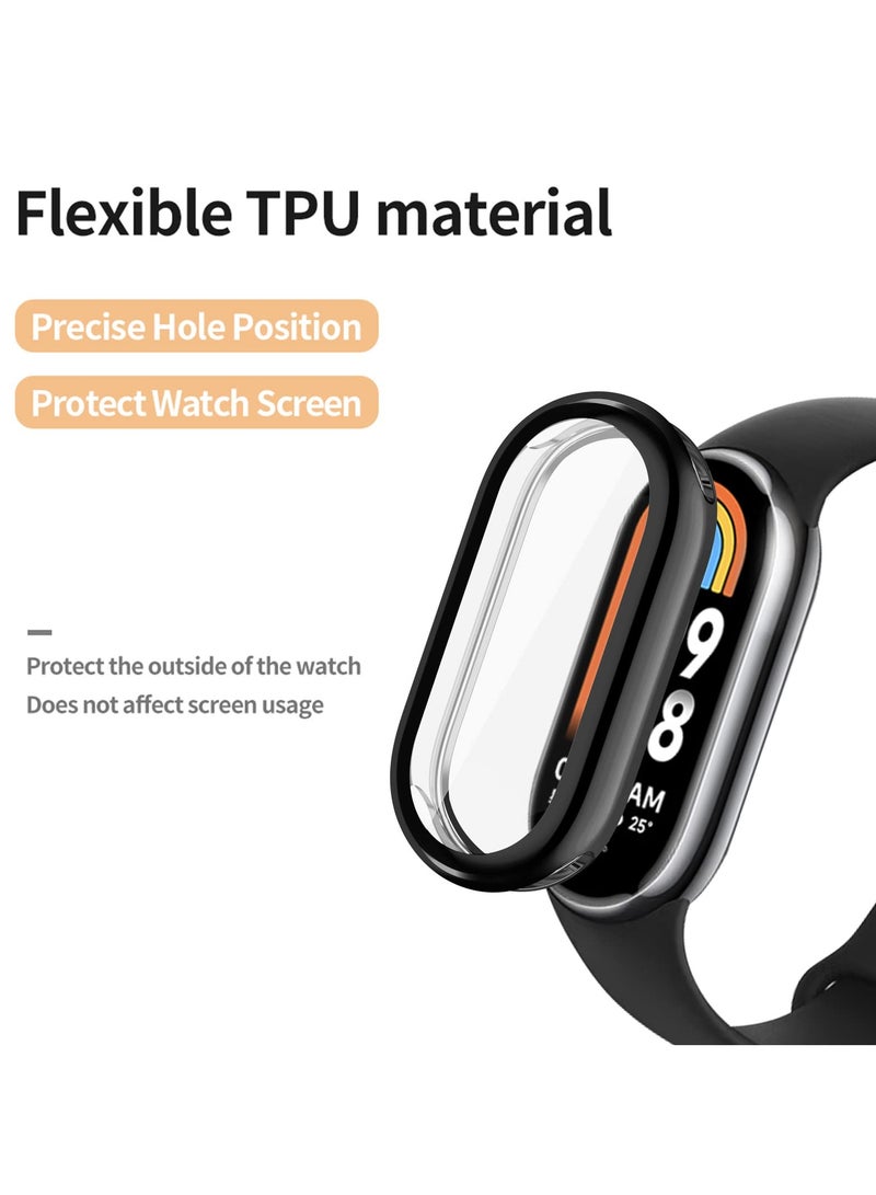 SYOSI 6 Pcs Screen Protector for Xiaomi Mi Band 8, 3D Full Coverage Case Curved Soft Edge Film Soft TPU Scratch Proof Bumper Frame Compatible with Mi Band 8 - Image 2