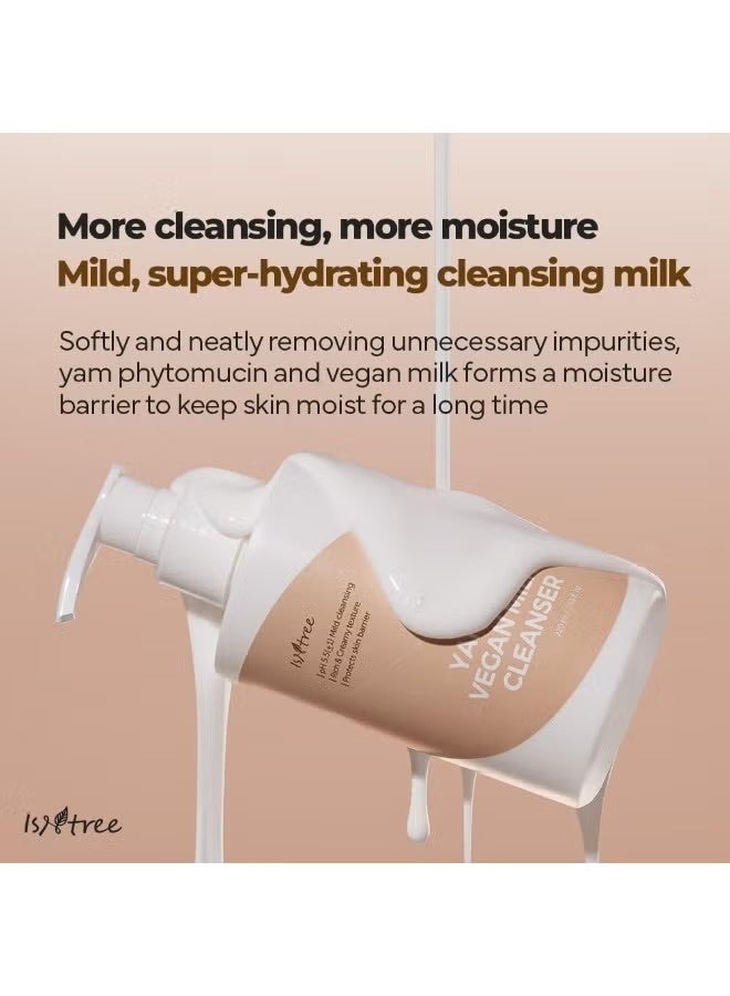 IsNtree Yam Root Vegan Milk Cleanser 220ml 7.43 fl.oz/cleanser with rich and creamy texture and protects skin barrier - Image 4